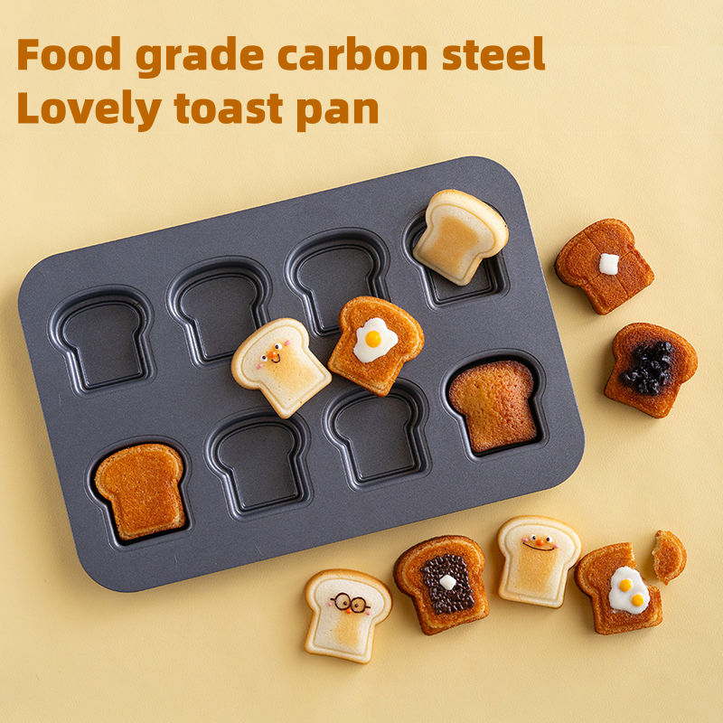 Springform Pan Set - 8 Cavity Toast Bread Cheese Carbon