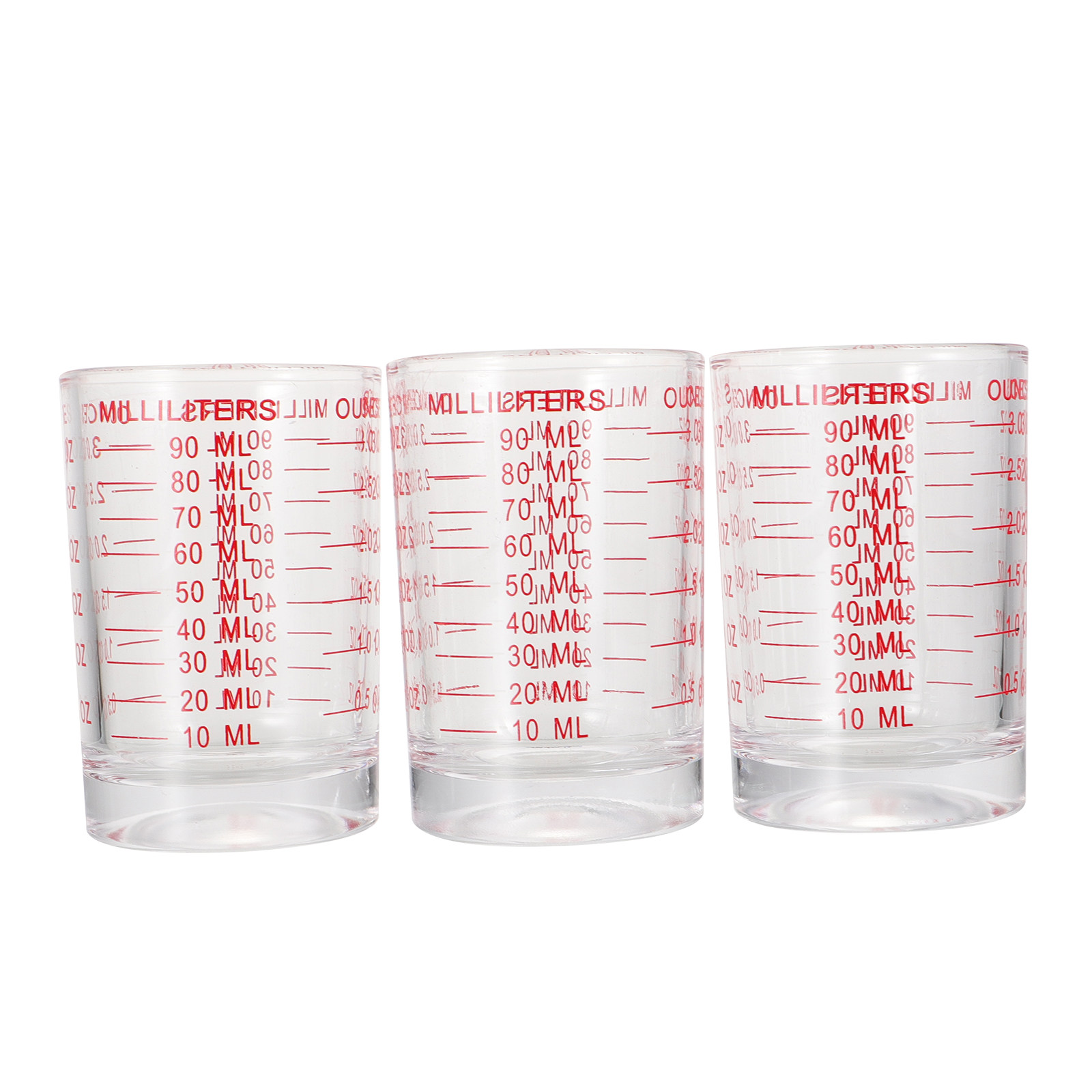 Kitchen With Baking Area - 3Pcs Reusable Glass Measuring Cups with