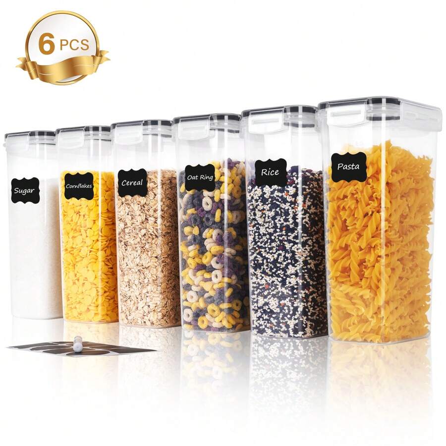 Kitchen Baking Canisters - 3/6pcs Large Food Storage Containers With