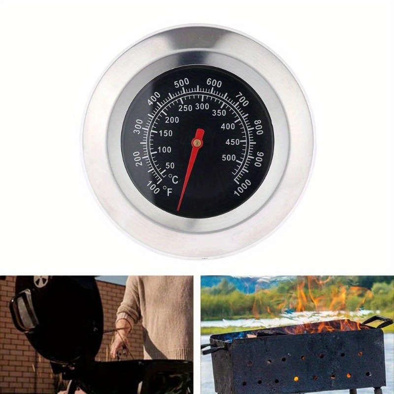 Kitchen Baking Store - Stainless Steel BBQ Smoker Grill Temperature