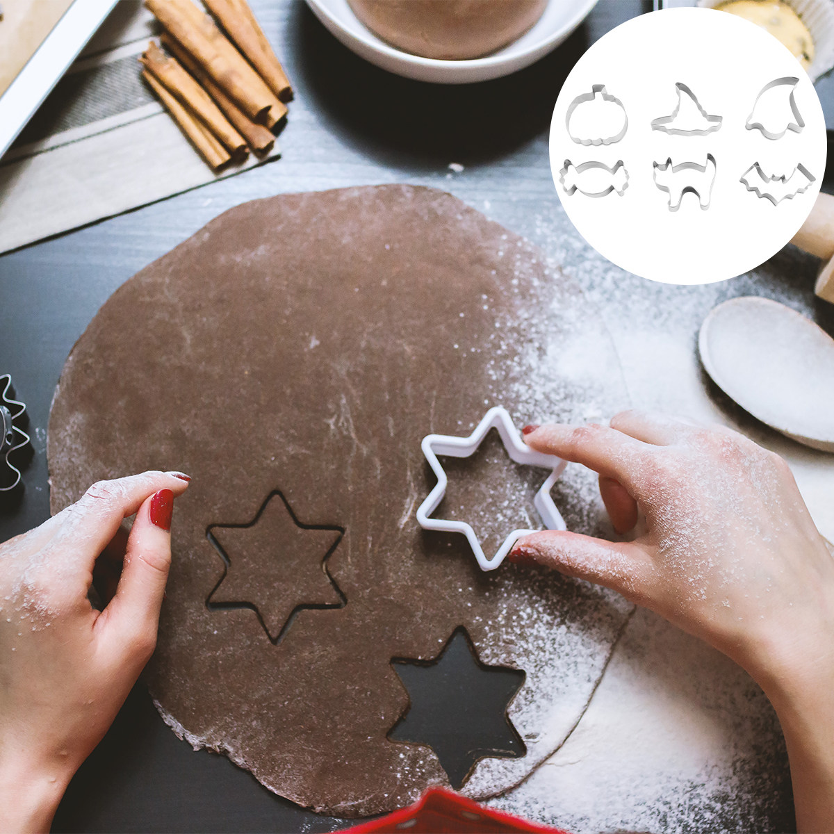 Cookie Cutter Set - 6Pcs Cookie Cutter Mold Set Stainless