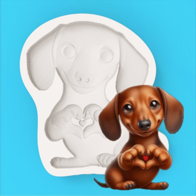 Kitchen Baking Molds - Dachshund Dog Silicone Mold, Featuring Features