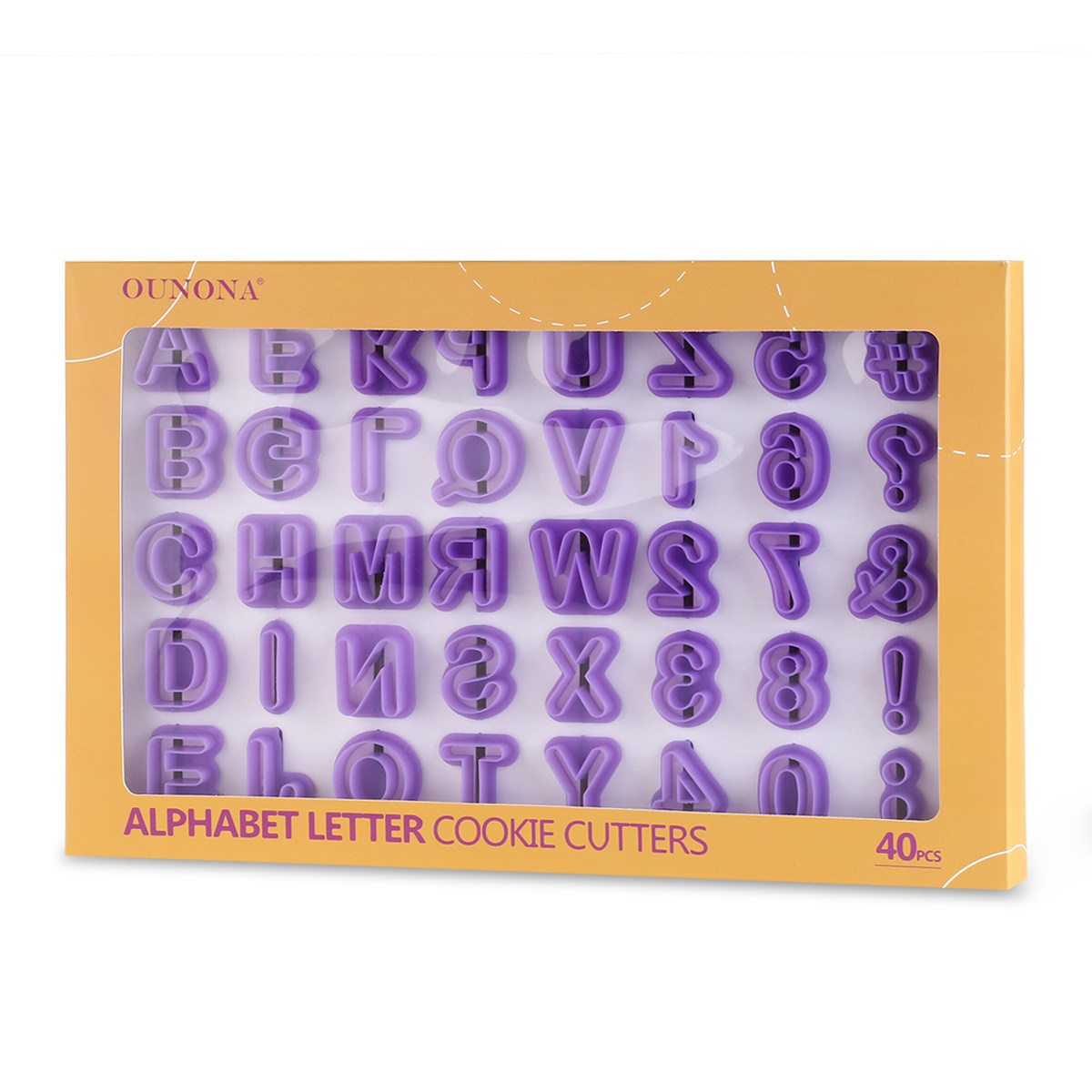 Cookie Cutter Set - 40Pcs Alphabet Number Letter Cookie Cutter