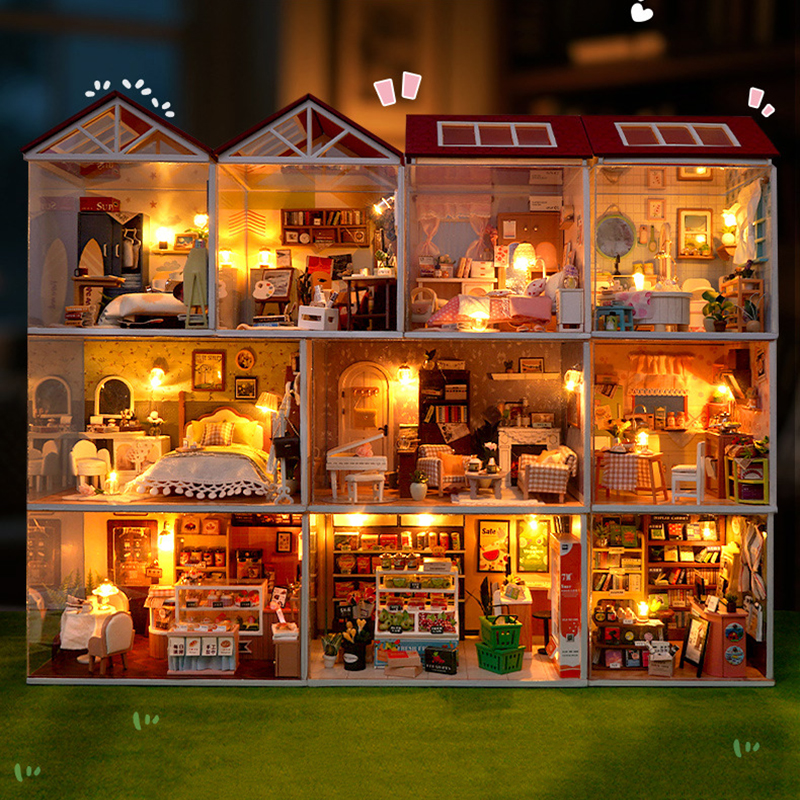 Kitchen Up - DIY Wooden Dollhouse Mini Bedroom Kitchen