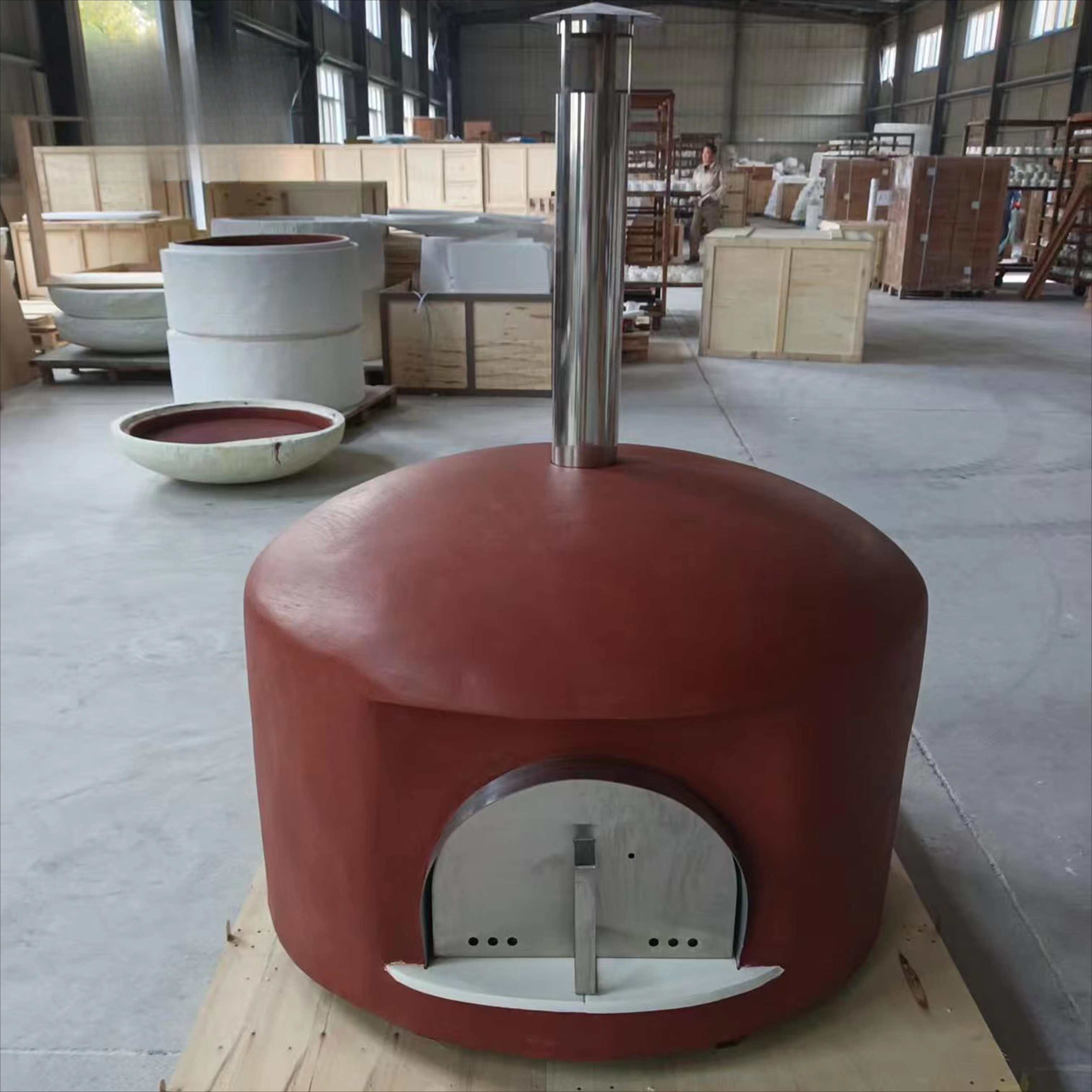 Commercial Kitchen Baking Oven - hj-Italian Outdoor Ceramic Fire Wood Pizza