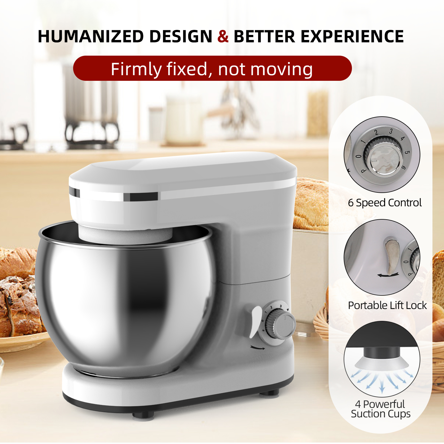 5L Multifunction Electric Stan - Kitchen Robot Baking avaliação e preço