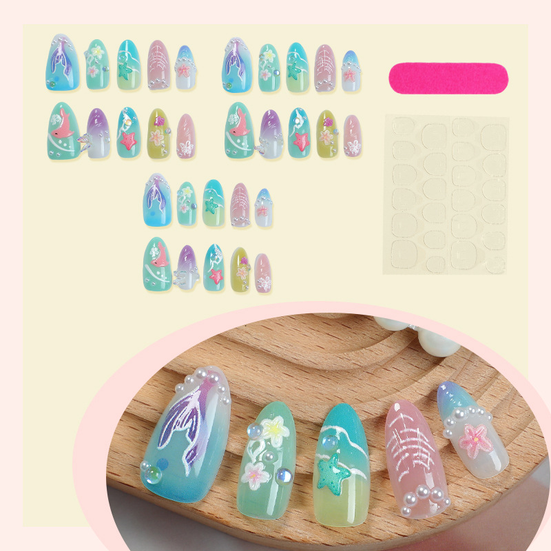 30pcs Summer Press on Nails 3D - Decorating Tip Set avaliação e preço
