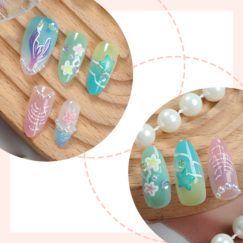 30pcs Summer Press on Nails 3D - Decorating Tip Set avaliação e preço