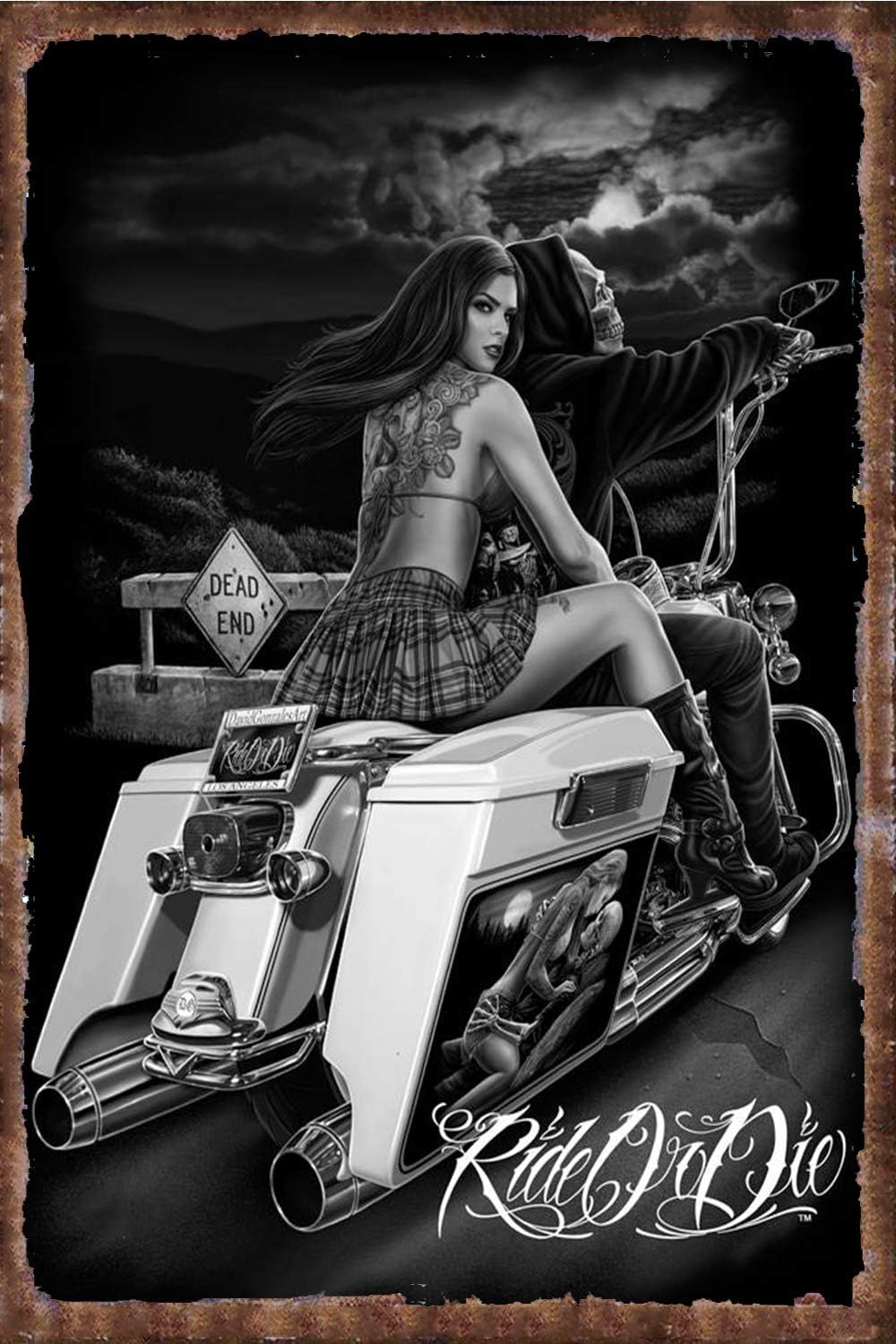 Vintage Metal Sign Ride or Die - Kitchen Up avaliação e preço