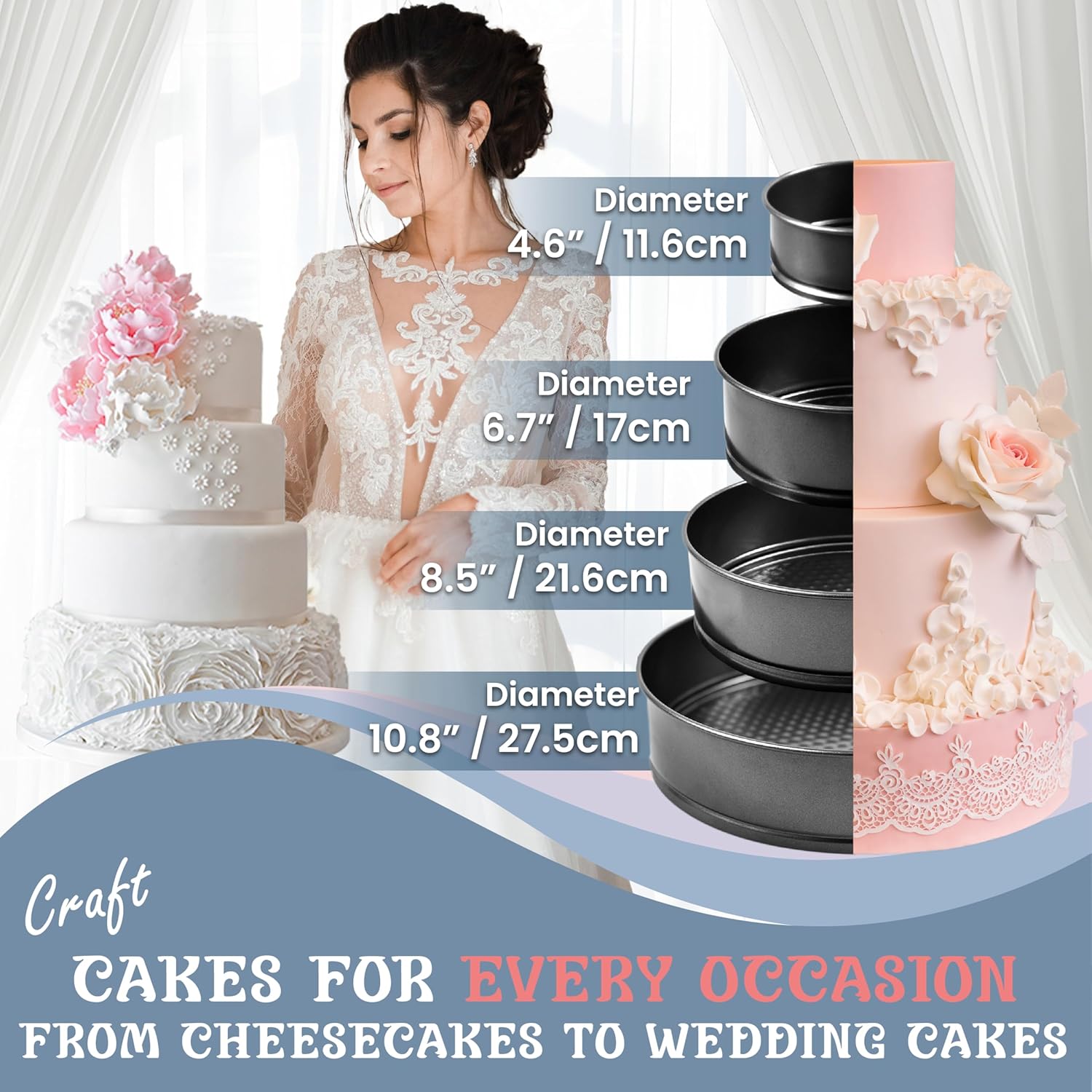 4-Piece Springform Pan Set wit - Springform Pan Set avaliação e preço