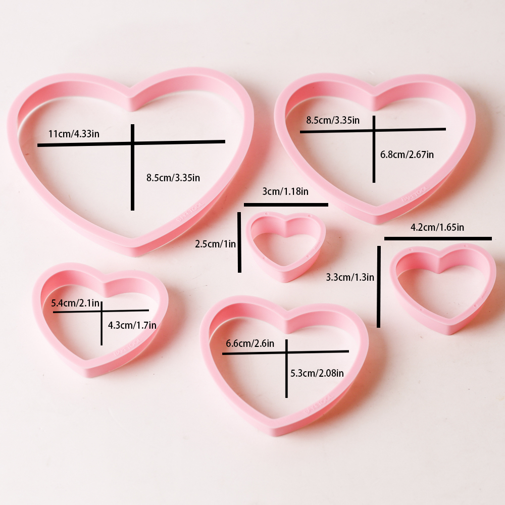 1set/3sets Pink Heart Star Flo - Cookie Cutter Set avaliação e preço