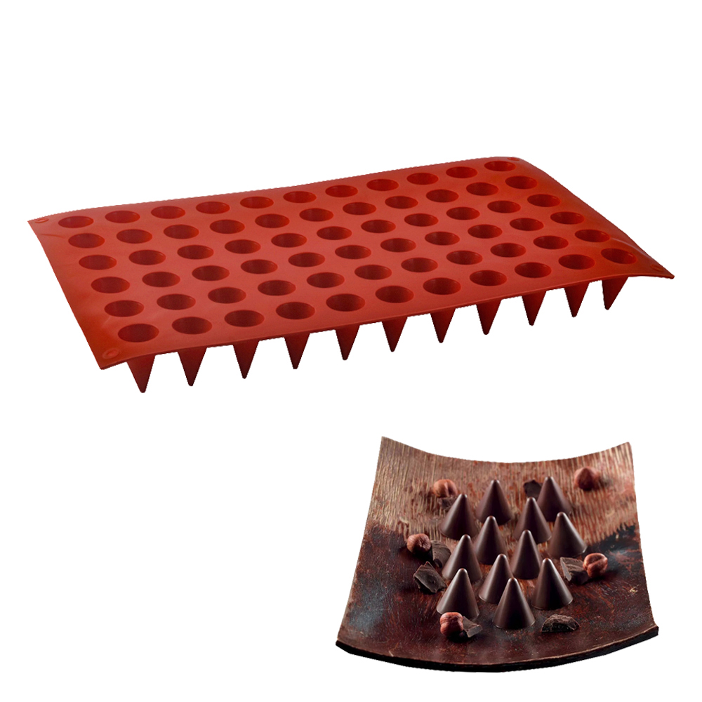66-Cells Cone Chocolate Baking - Kitchen Baking Molds avaliação e preço
