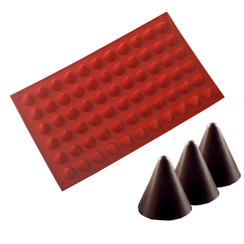 66-Cells Cone Chocolate Baking - Kitchen Baking Molds avaliação e preço
