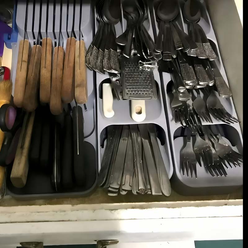 Practical Drawer Knife Storage - Kitchen Baking Tins avaliação e preço