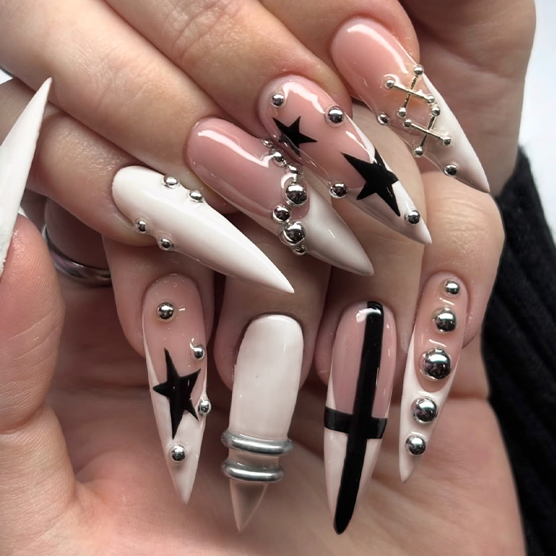 24pcs Long Stiletto False Nail - Decorating Tip Set avaliação e preço