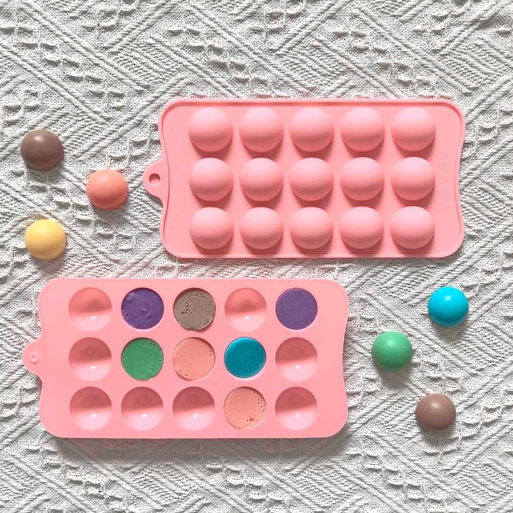 15 cavity semi-circular chocol - Kitchen Baking Molds avaliação e preço