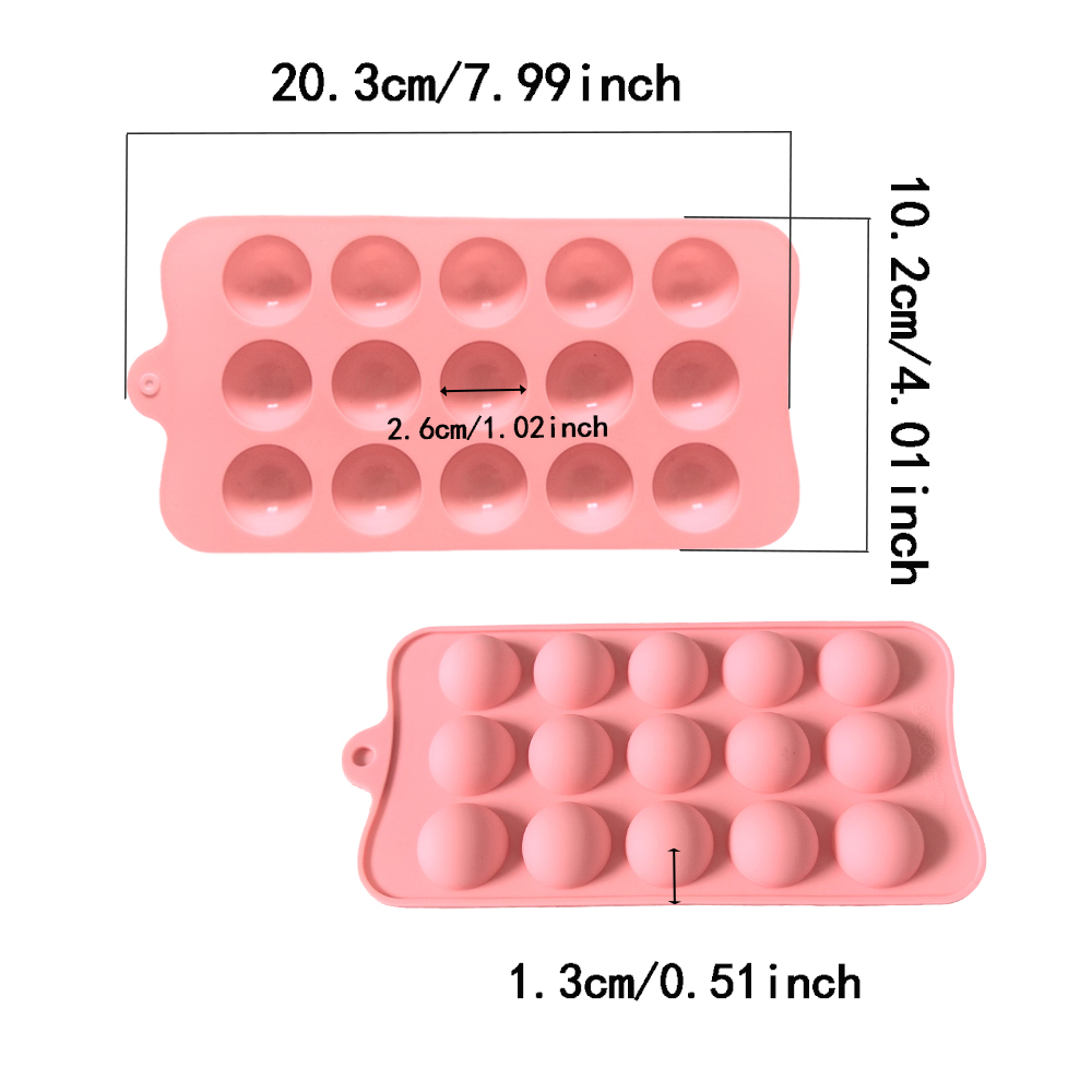 15 cavity semi-circular chocol - Kitchen Baking Molds avaliação e preço