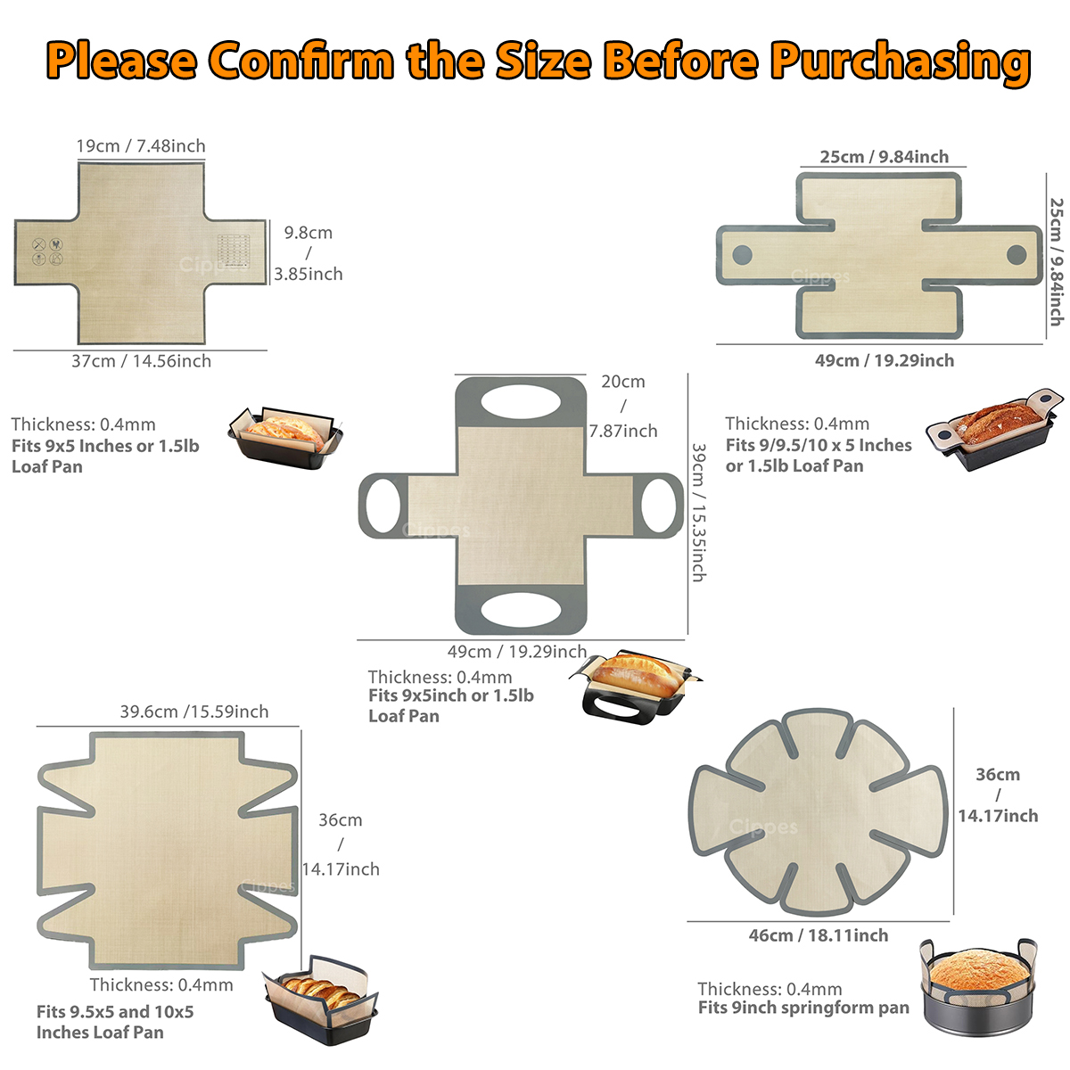 Silicone Bread Loaf Pan Liners - Kitchen Baking Mat avaliação e preço