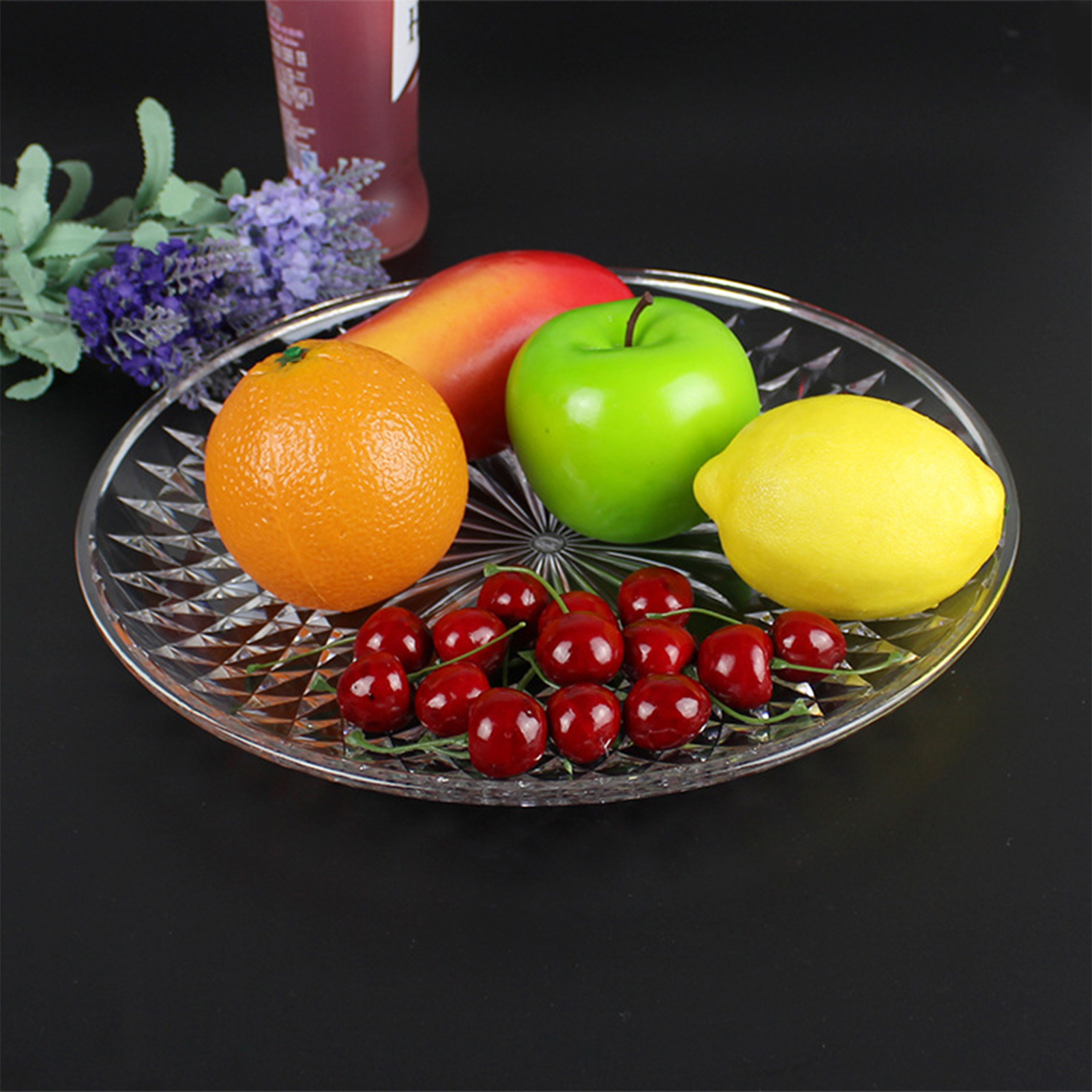 15/20/25cm Acrylic Fruit Plate - Cake Board Round avaliação e preço