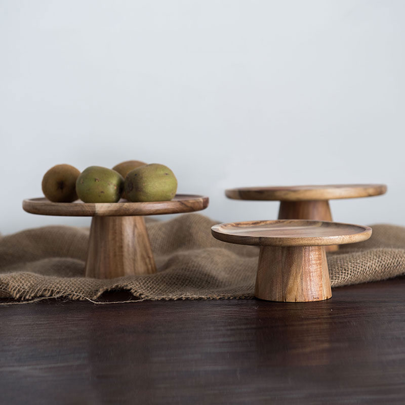 KEMORELA High Stand Wooden Cak - Cake Board Round avaliação e preço