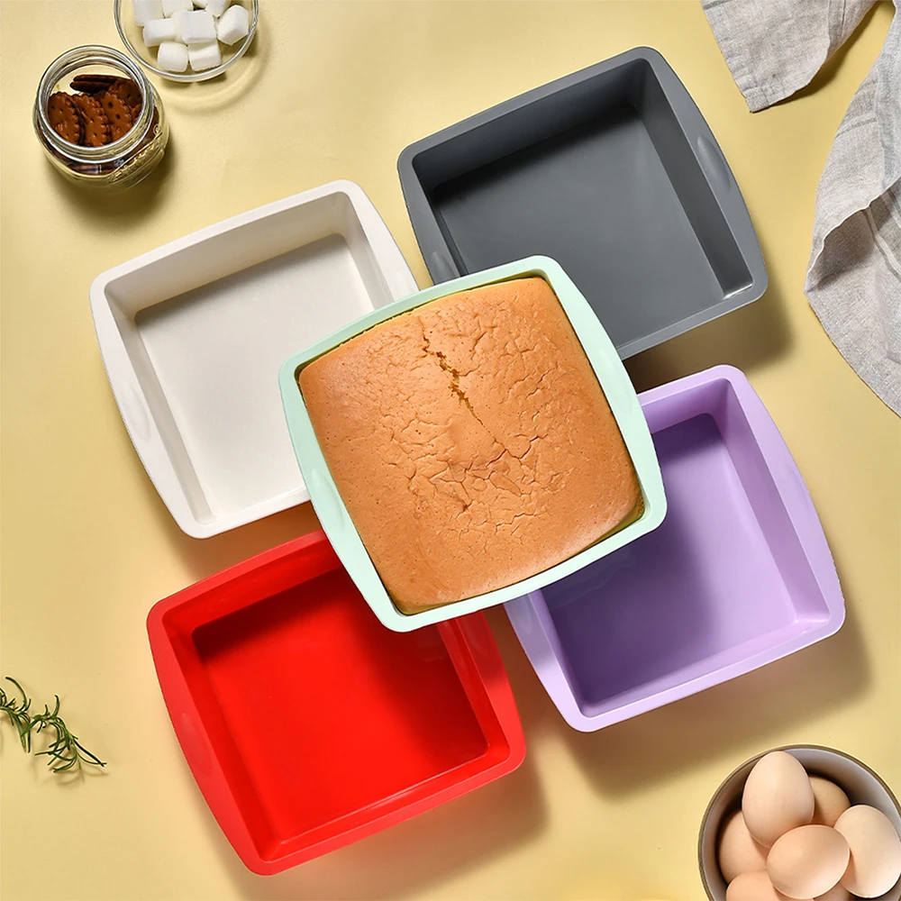 1/4Pcs Silicone Square Cake Mo - Kitchen Baking Store avaliação e preço
