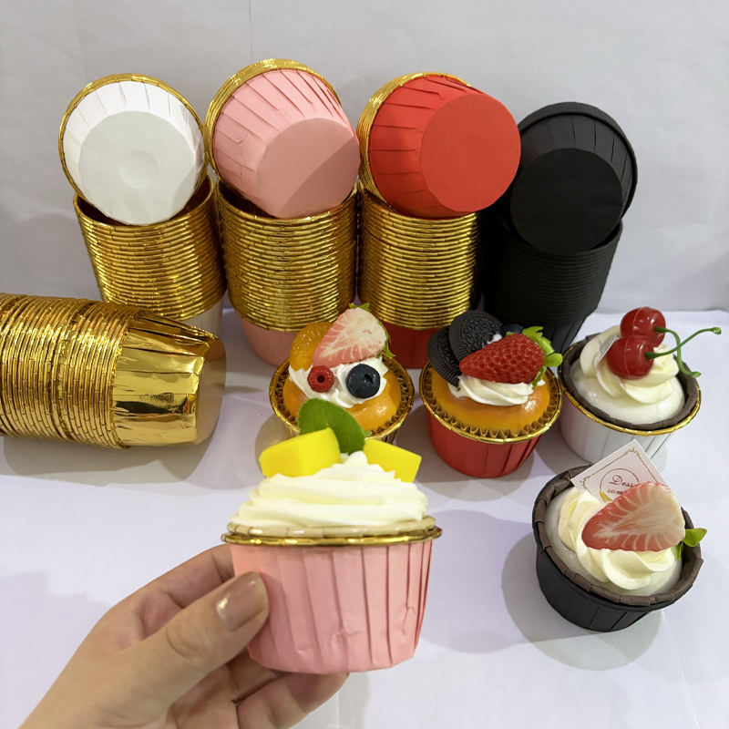 25Pcs Rolled Edge Cake Cups, W - Kitchen Baking Mat avaliação e preço