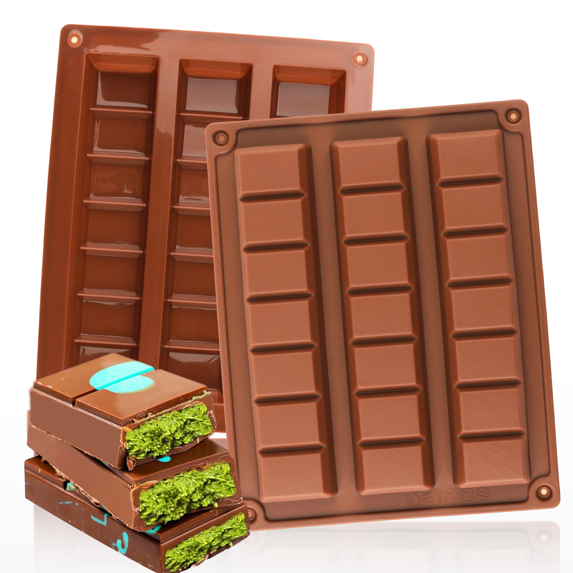 1pcs Silicone Dubai Block Choc - Kitchen Baking Molds avaliação e preço