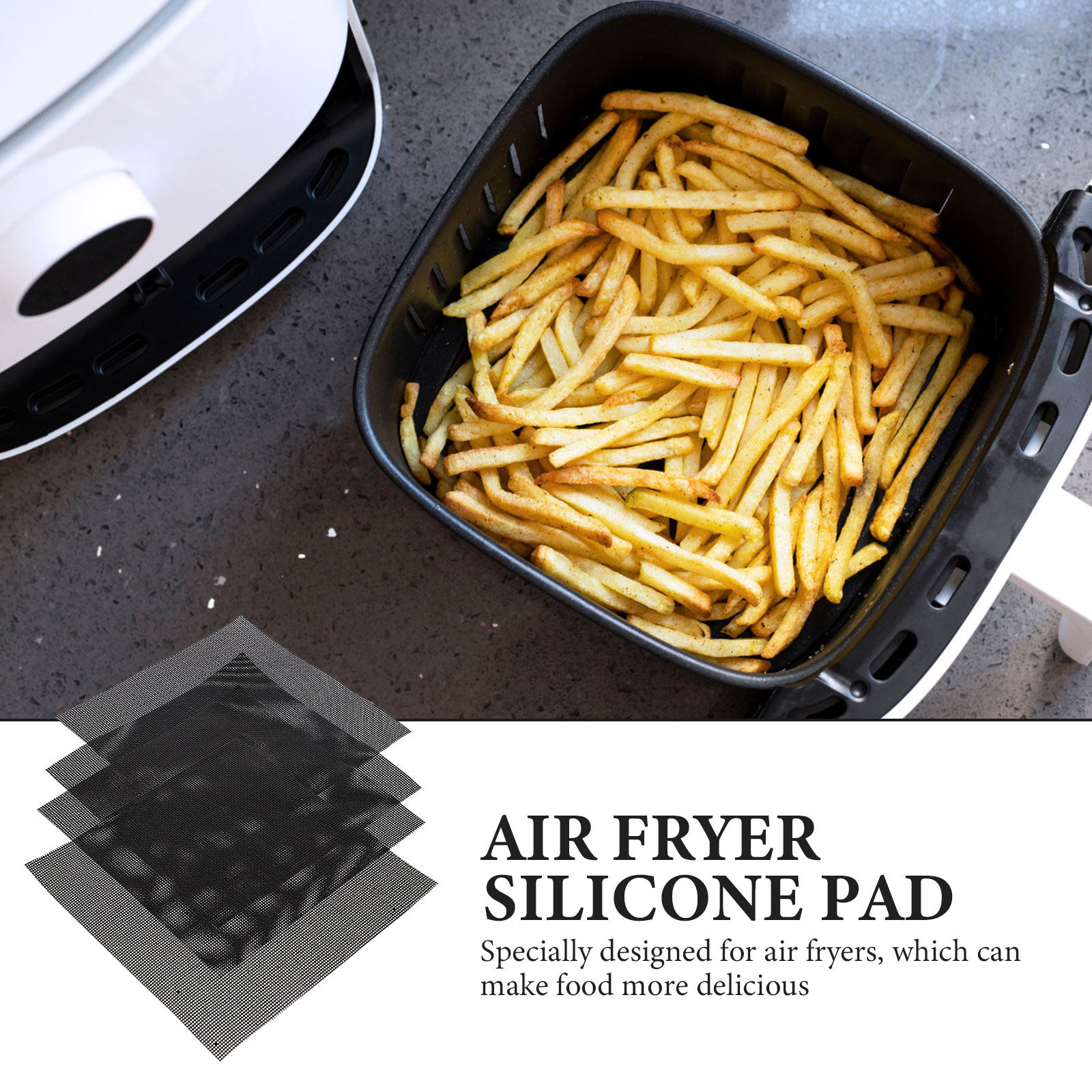 4Pcs Air Fryer Pads Non Stick  - Kitchen Baking Mat avaliação e preço