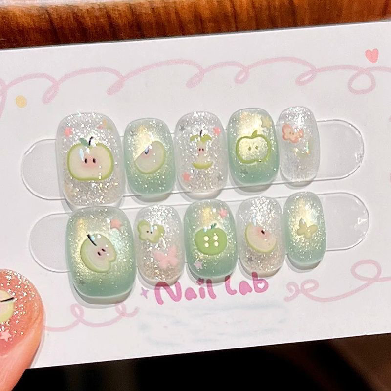 10pcs Handmade Cute Fake Nail  - Decorating Tip Set avaliação e preço