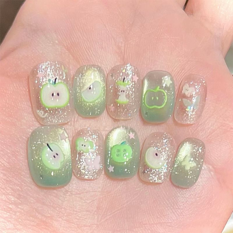 10pcs Handmade Cute Fake Nail  - Decorating Tip Set avaliação e preço