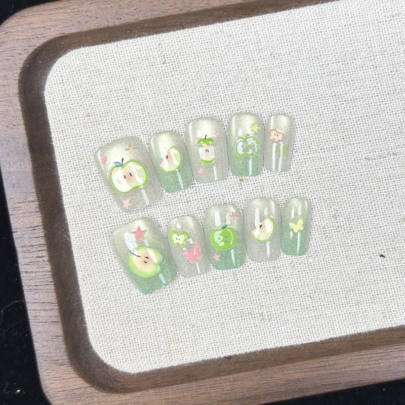 10pcs Handmade Cute Fake Nail  - Decorating Tip Set avaliação e preço