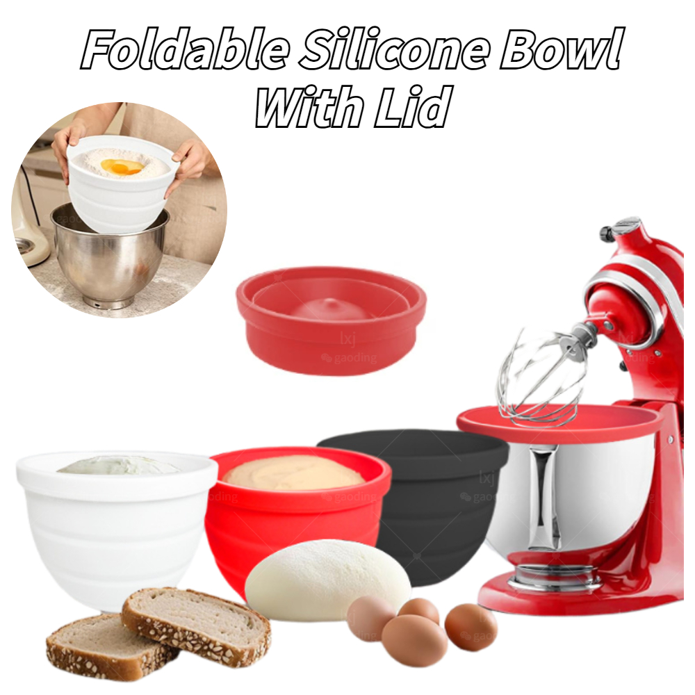 Foldable Silicone Bowl With Li - Kitchen Aid Baking Lid avaliação e preço