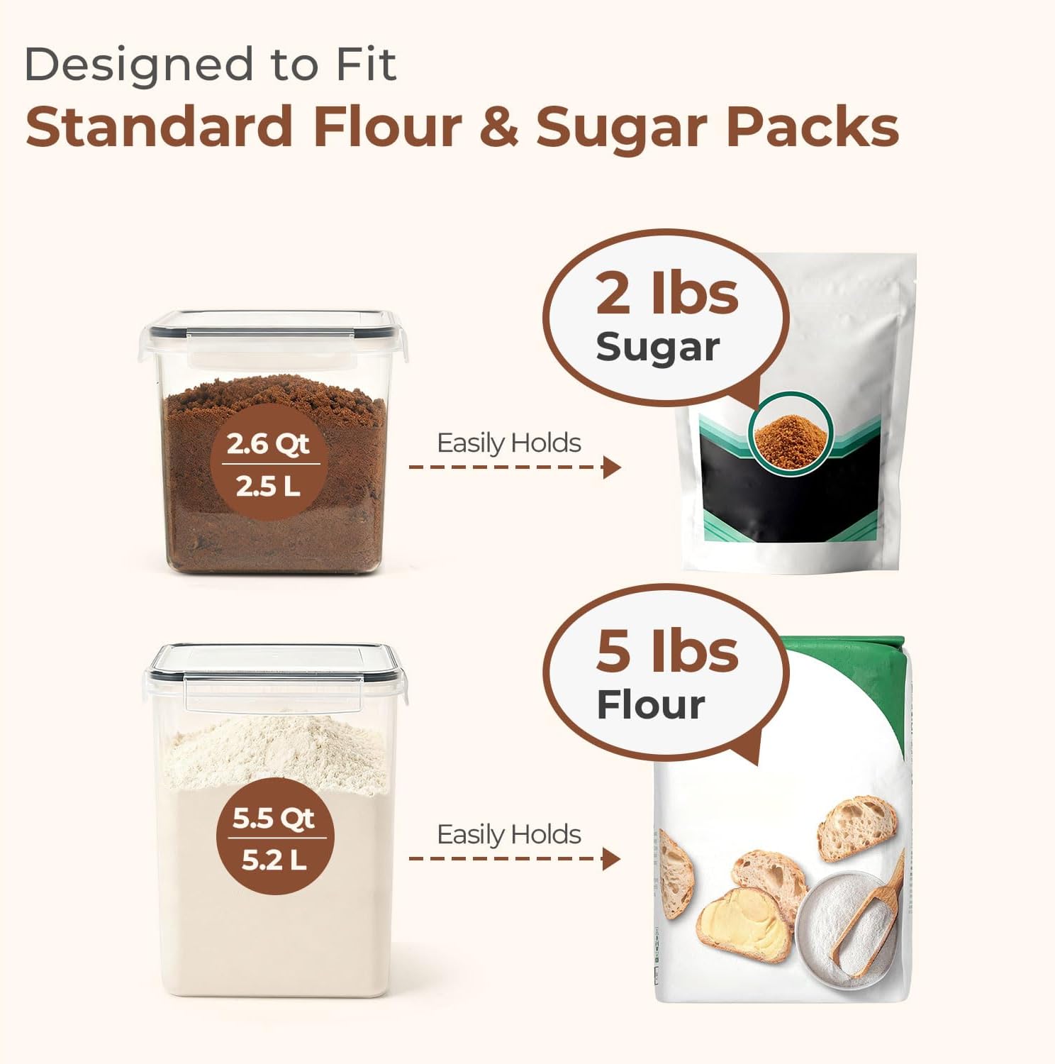 Airtight Food Storage Containe - Kitchen Baking Canisters avaliação e preço
