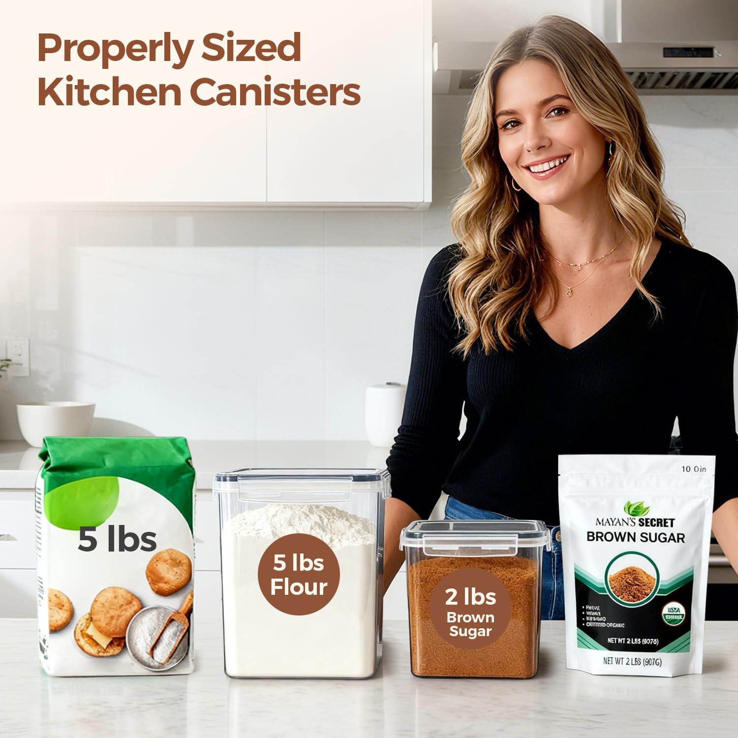 Airtight Food Storage Containe - Kitchen Baking Canisters avaliação e preço