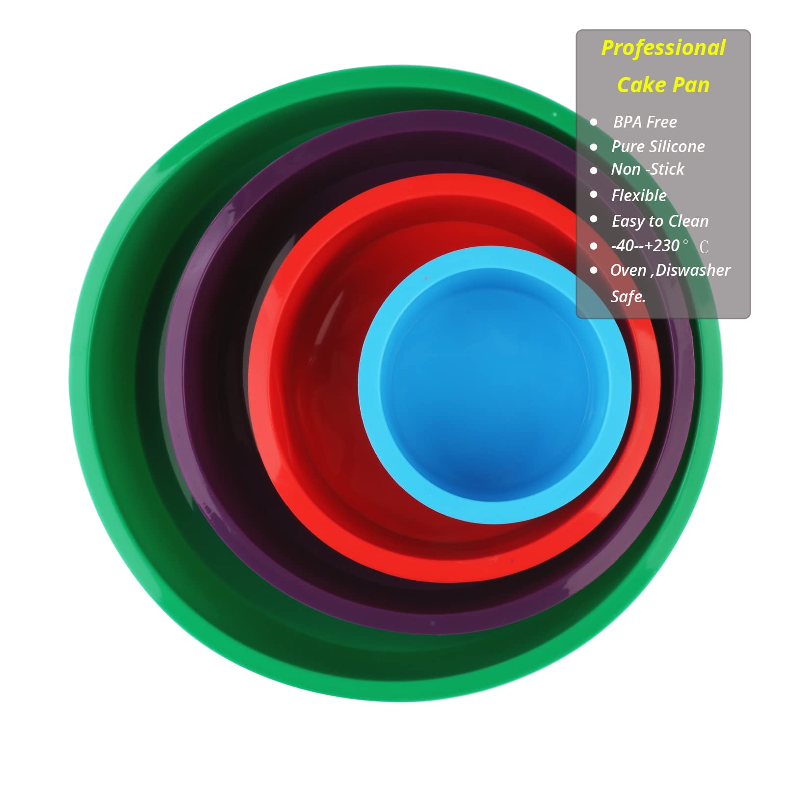 4 6 8 10inch Silicone Round Ca - Springform Pan Set avaliação e preço