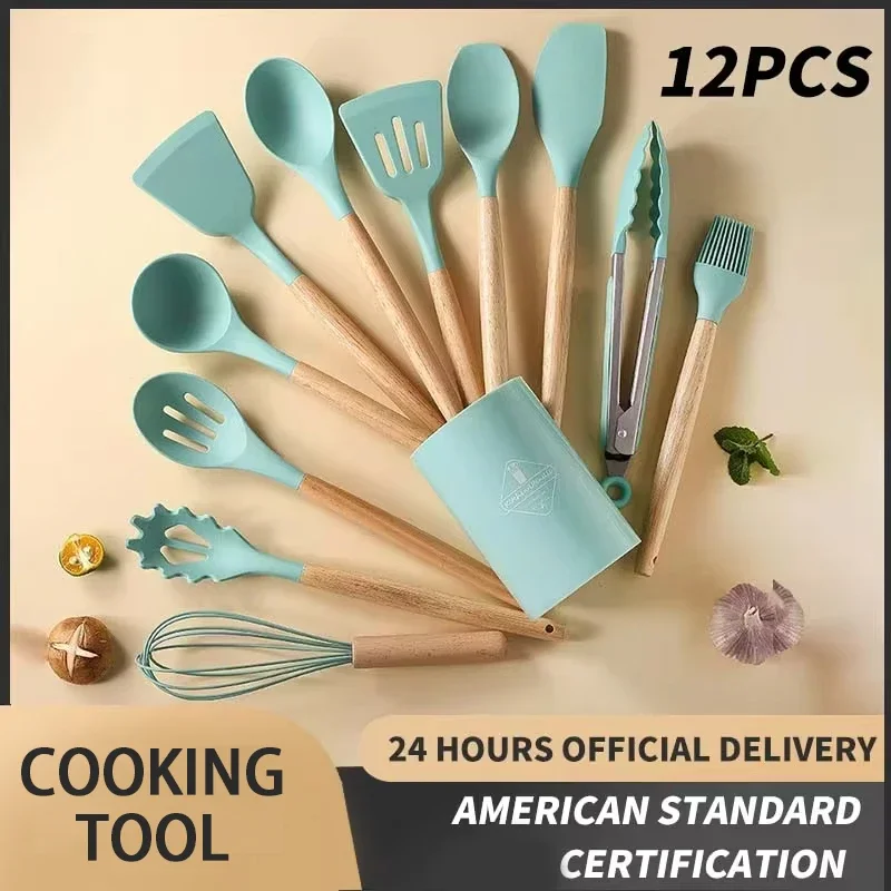 For 12-piece Set Wooden Handle - Kitchen Baking Pan Storage avaliação e preço