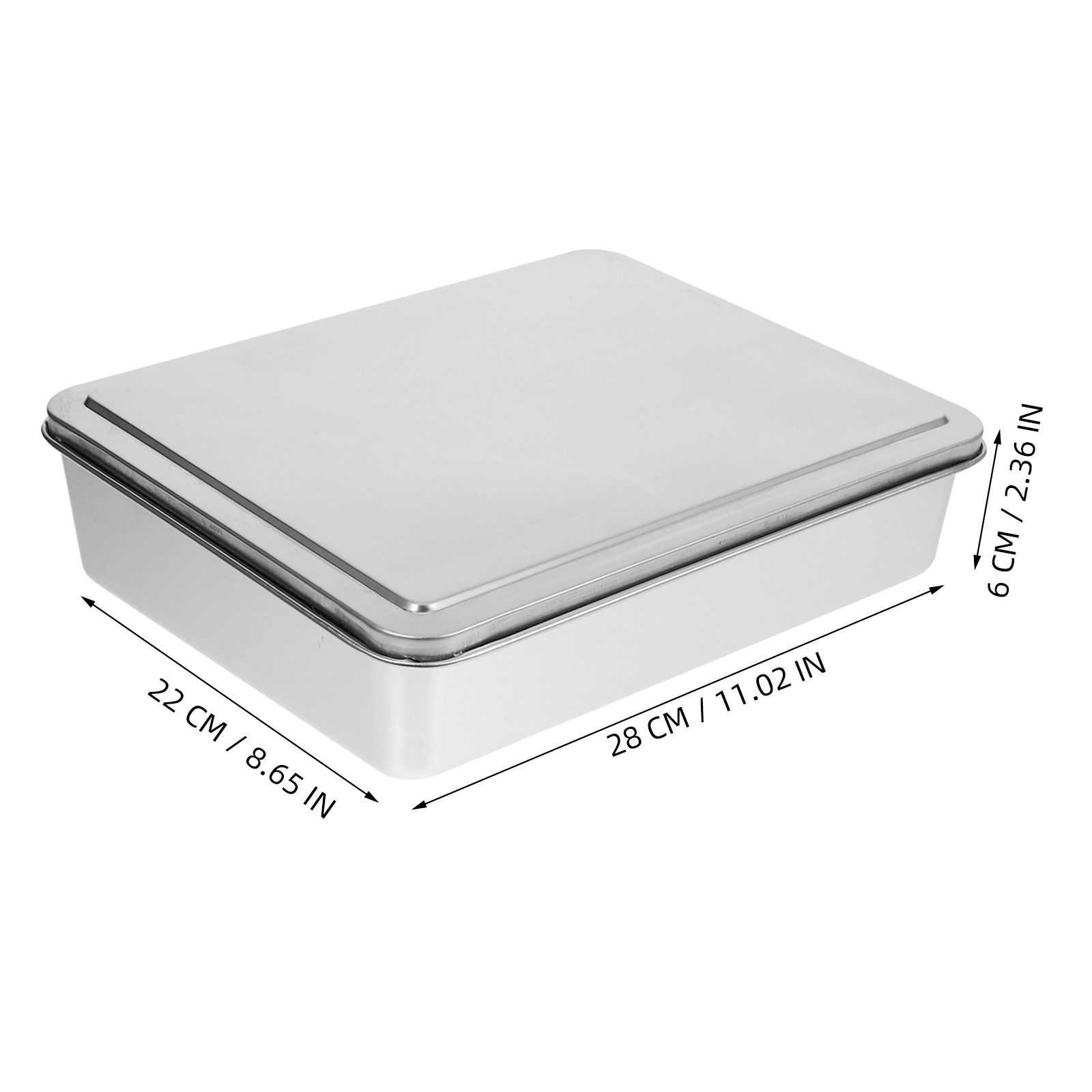 Stainless Steel Tiramisu Cake  - Kitchen Baking Pan Storage avaliação e preço
