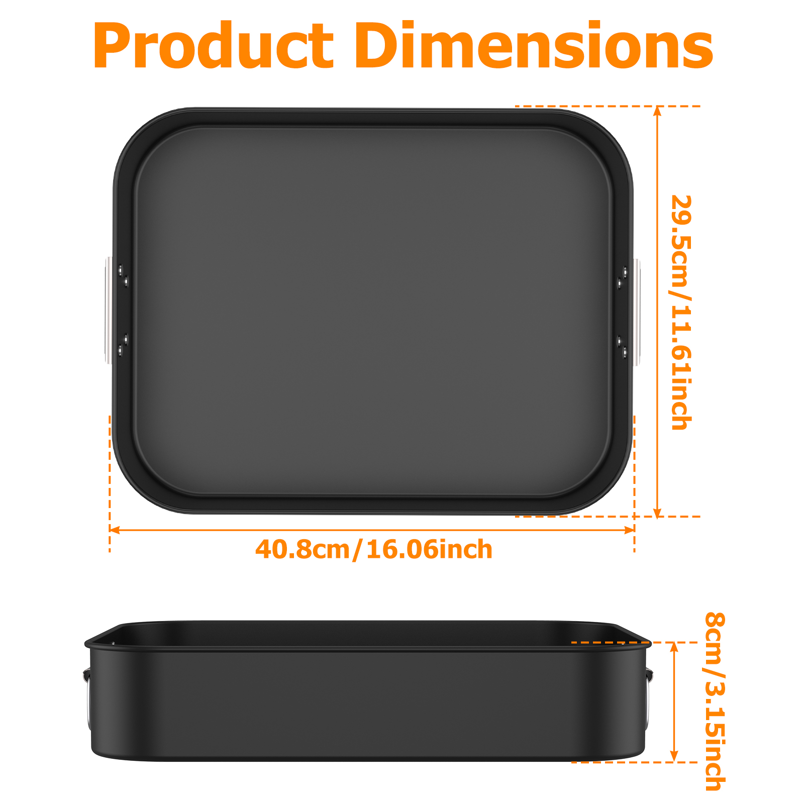 Deep Baking Pan Rectangle Carb - Kitchen Baking Pan Storage avaliação e preço