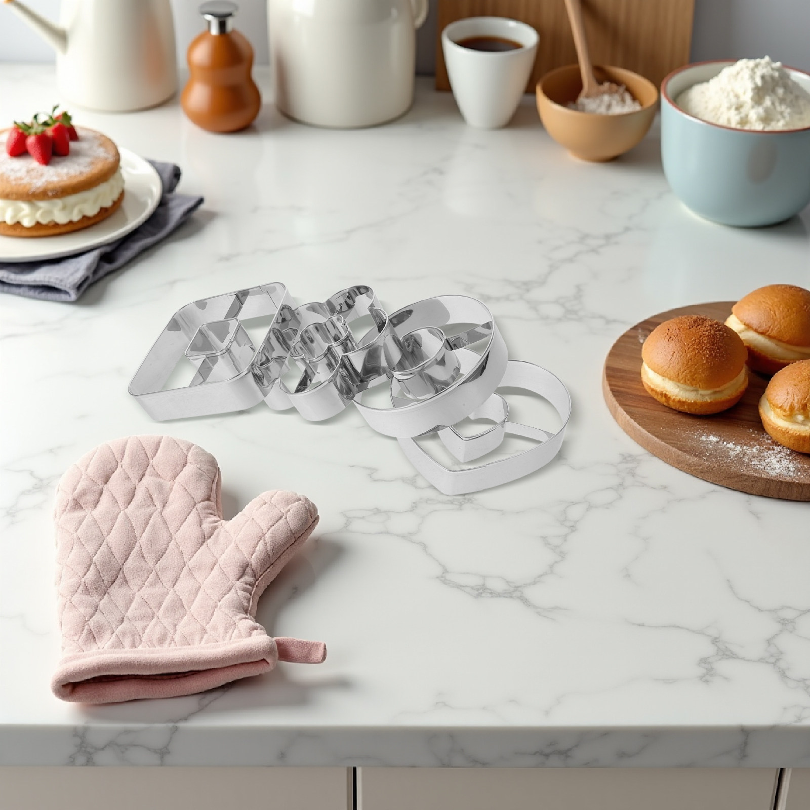 4Pcs Doughnut Cutter Set Food  - Cookie Cutter Set avaliação e preço