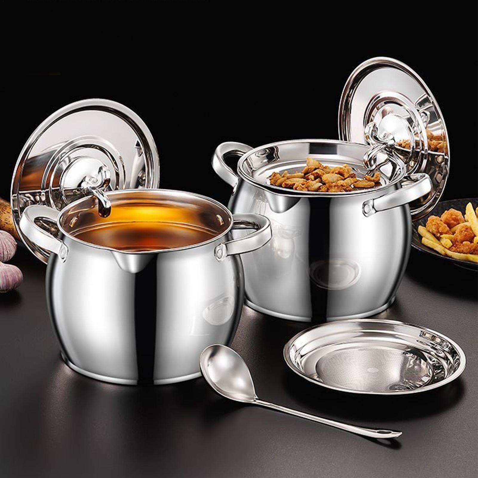 Grease Container Stainless Ste - Kitchen Baking Canisters avaliação e preço