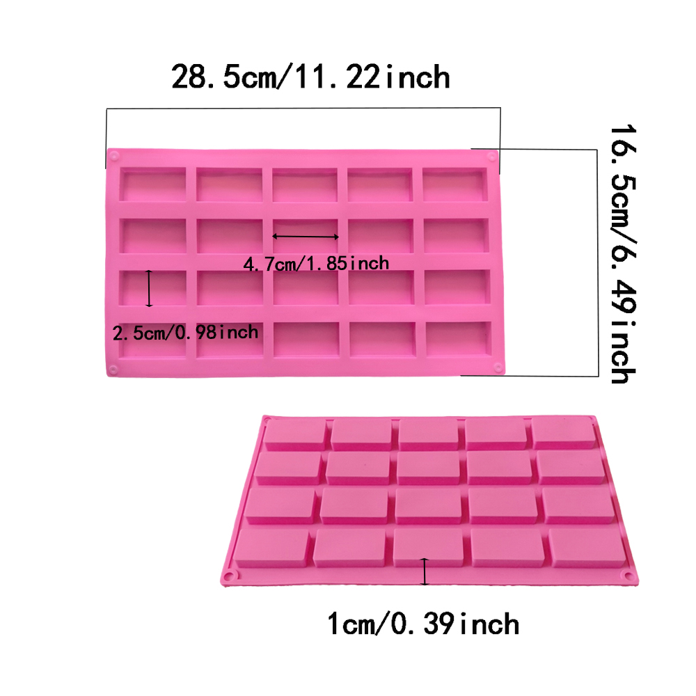 1pc 20 cavity rectangular sili - Kitchen Baking Molds avaliação e preço