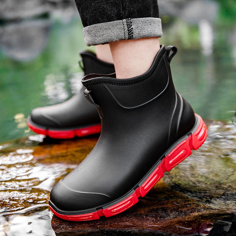 Fashion Men's Short Rain Boots - Kitchen Up avaliação e preço