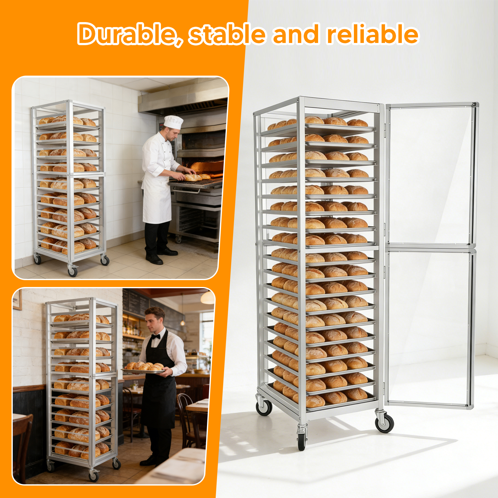 18 Tiers Bun Rack with Wheels  - Kitchen Baking Pan Storage avaliação e preço