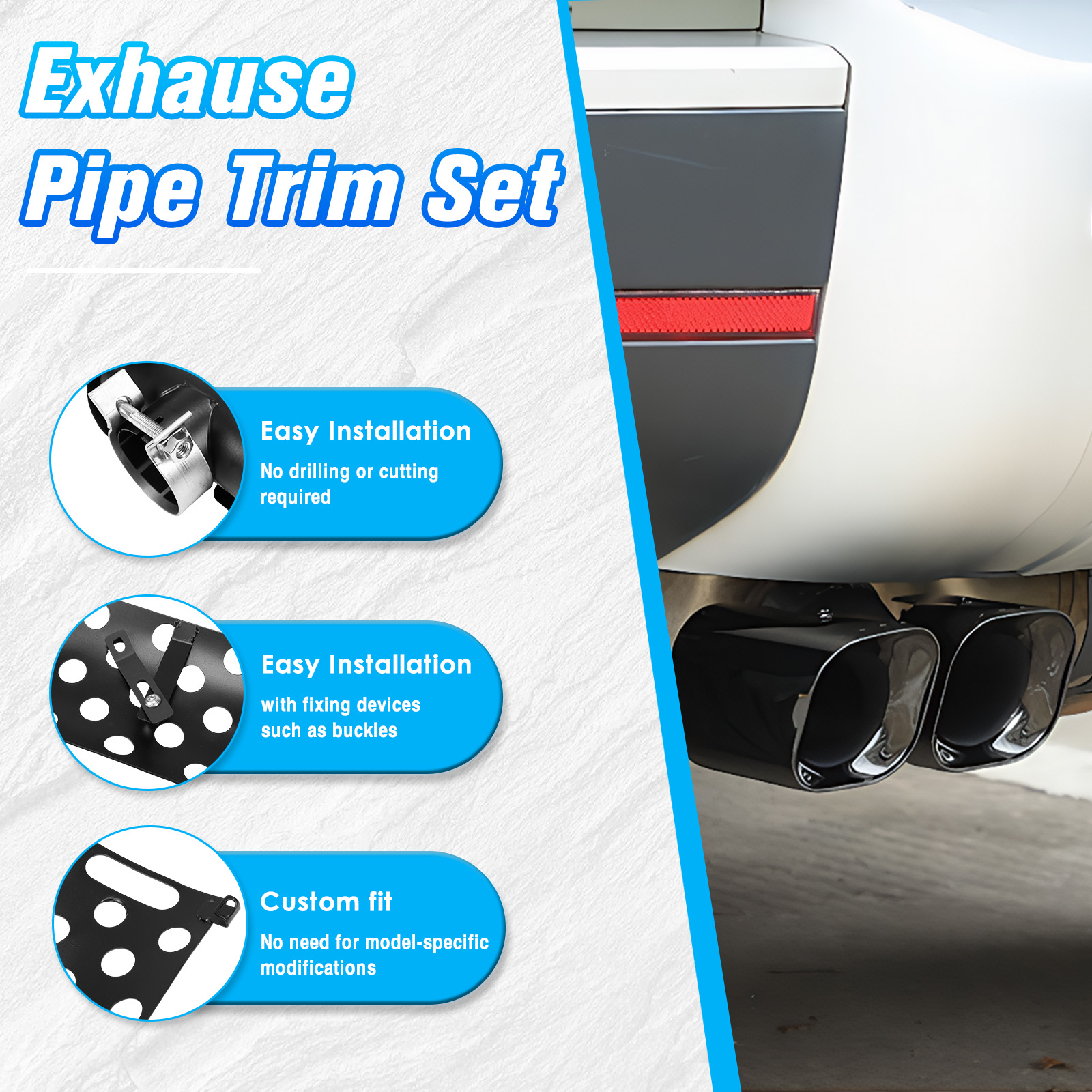 Exhaust Pipe Trim Set Rear Exh - Decorating Tip Set avaliação e preço