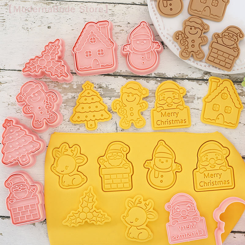 【M】3D Christmas Cookie Cutter  - Cookie Cutter Set avaliação e preço