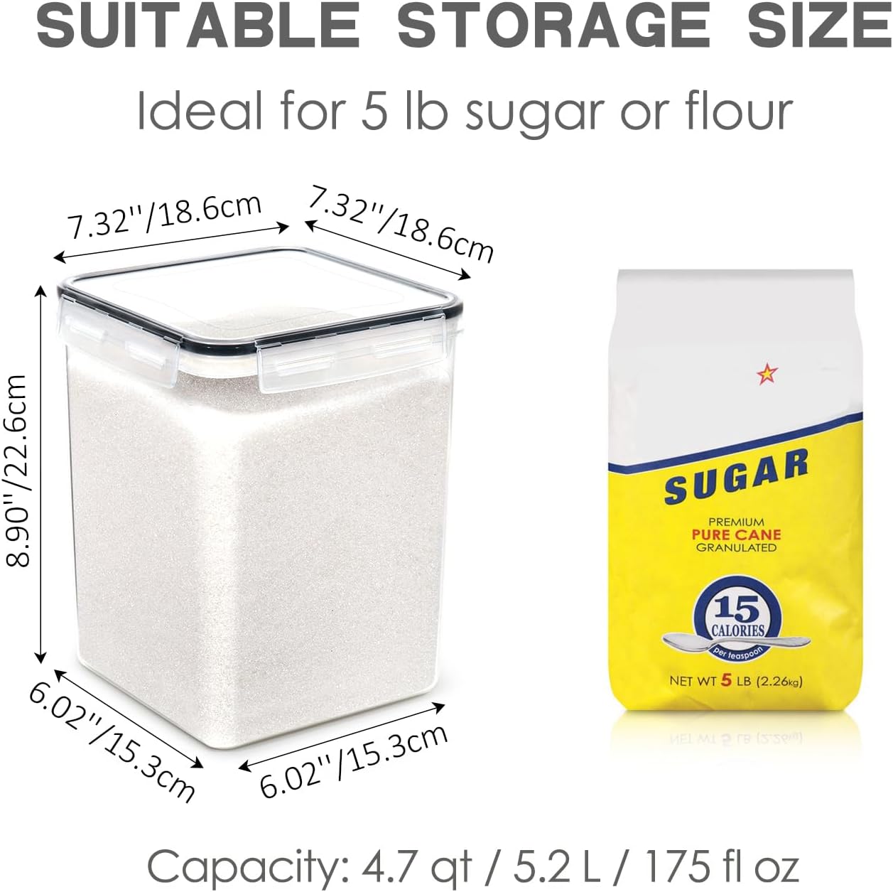 Large Food Storage Containers  - Kitchen Baking Canisters avaliação e preço