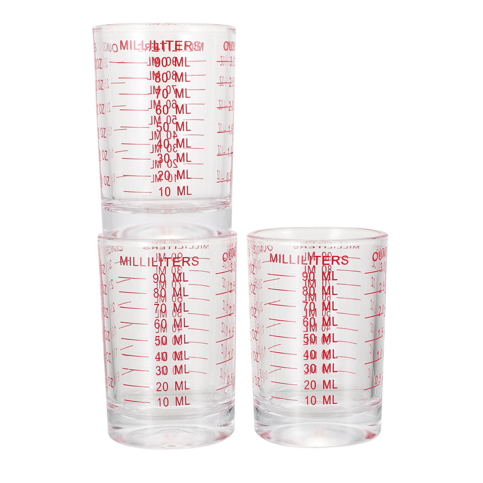 3Pcs Reusable Glass Measuring  - Kitchen With Baking Area avaliação e preço