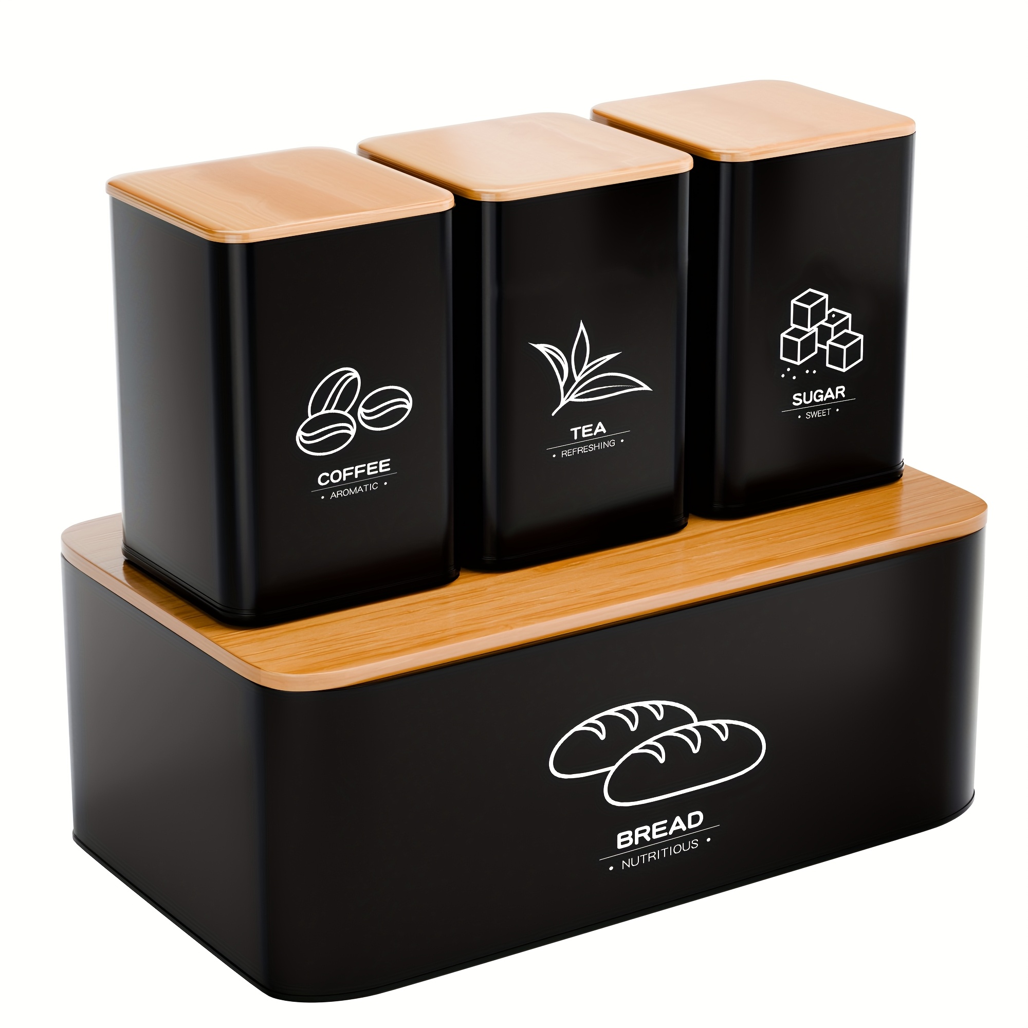 Metal Bread Box for Kitchen Co - Kitchen Baking Canisters avaliação e preço