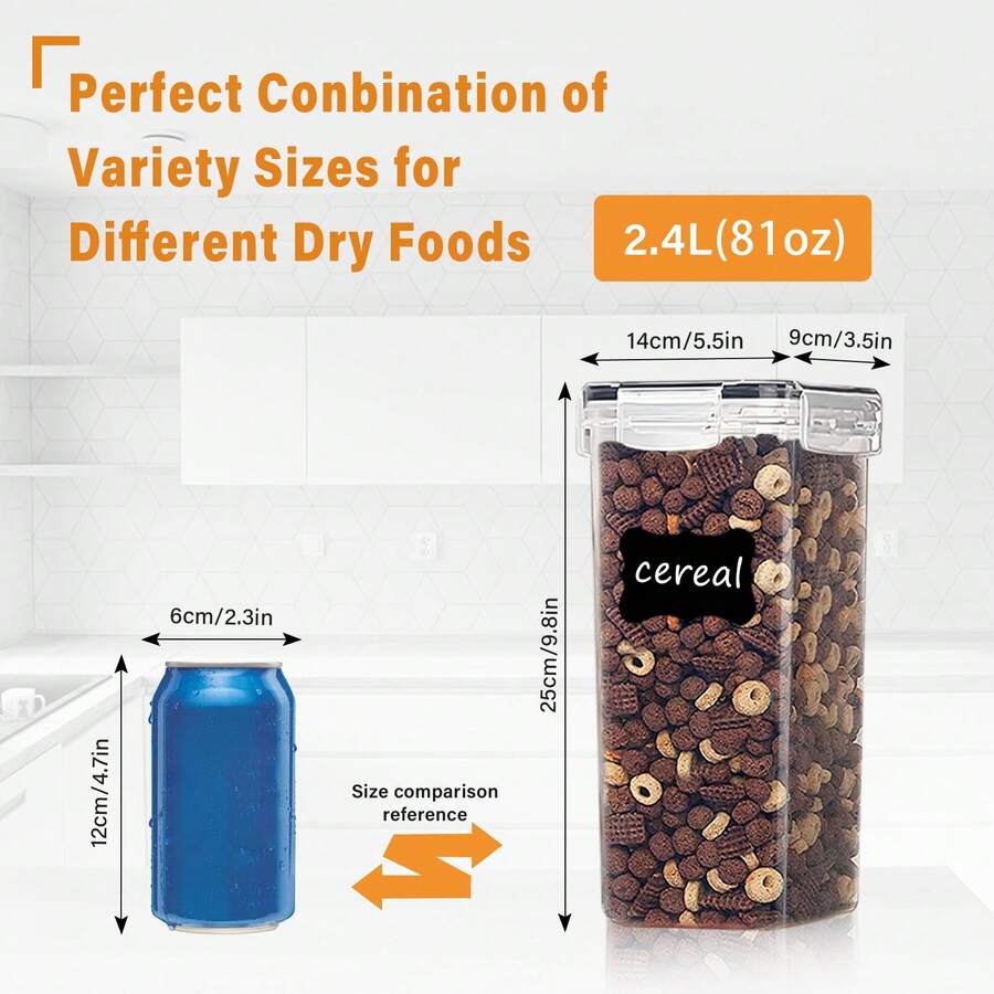 3/6pcs Large Food Storage Cont - Kitchen Baking Canisters avaliação e preço