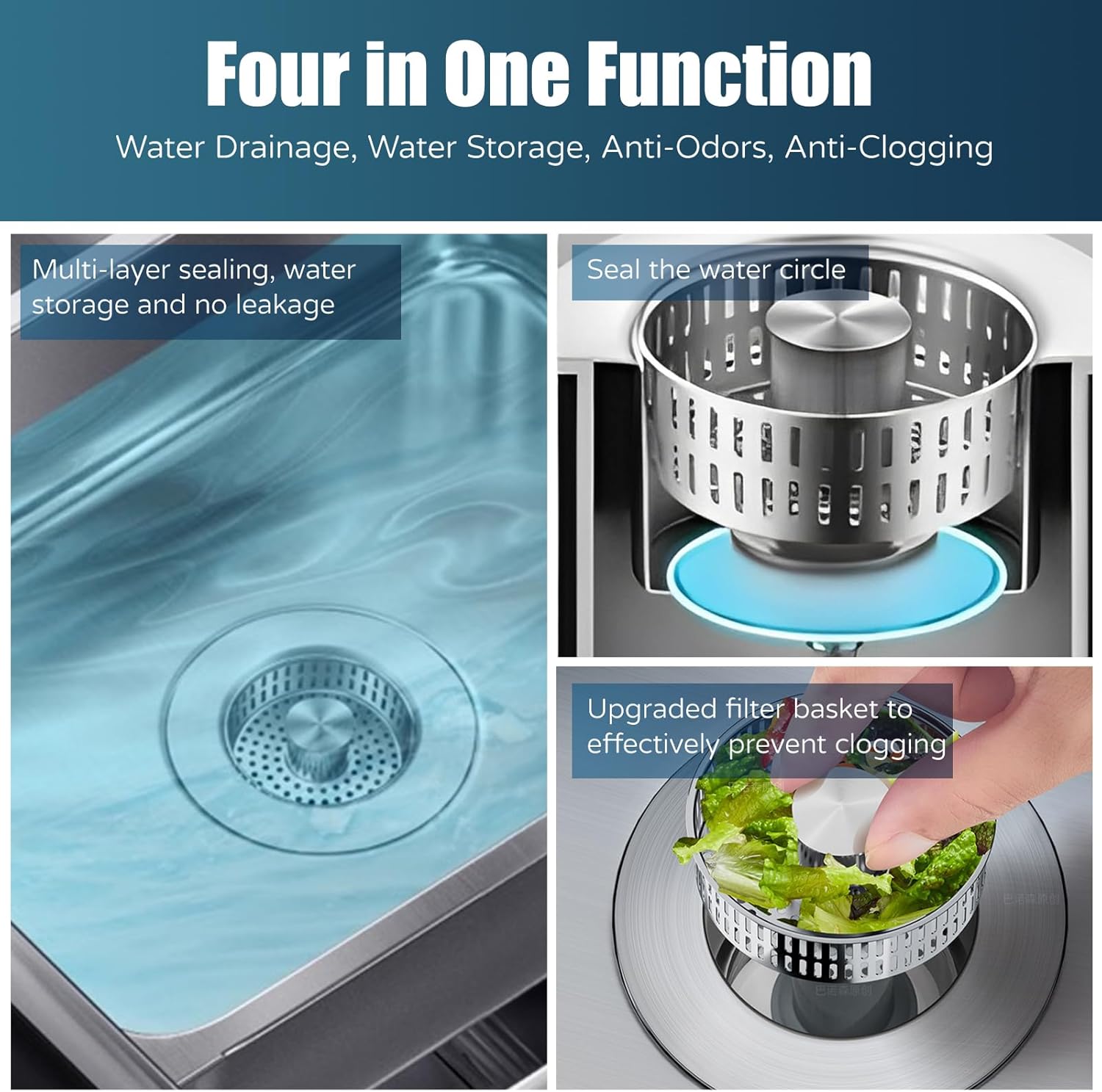 Kitchen Sink Drain Strainer, 4 - Kitchen Up avaliação e preço